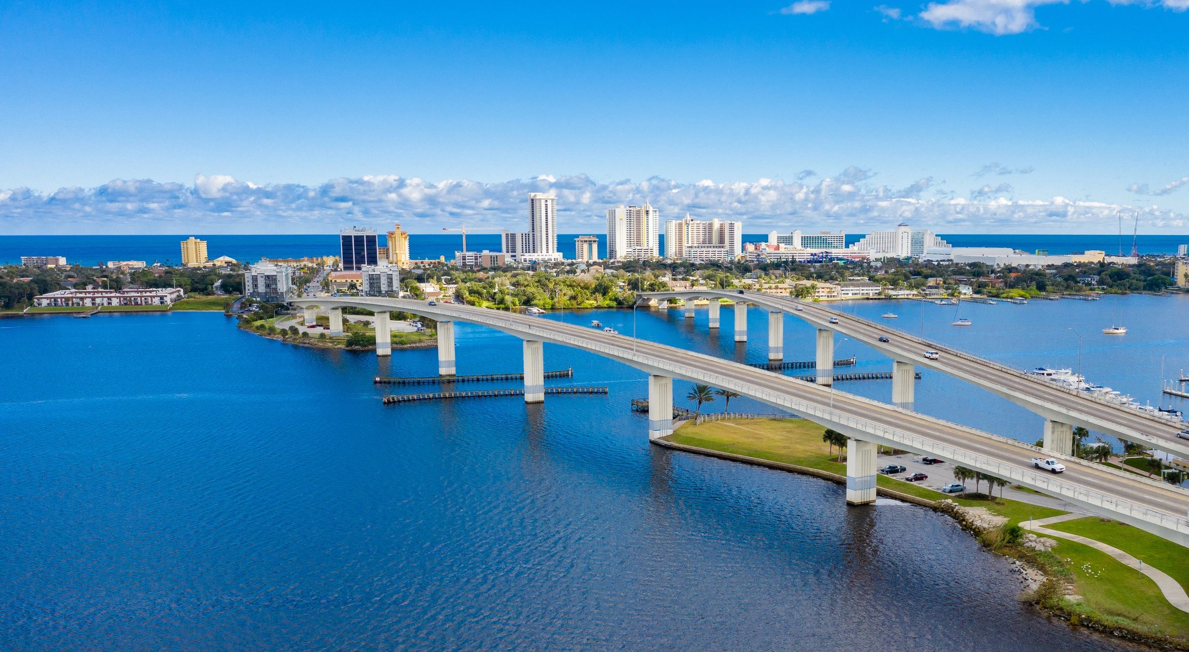 Florida Gulf Coast beach and shoreline from above